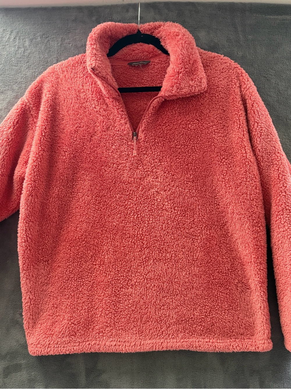 Eddie Bauer Coral 1/4 Zip-Up Sherpa Pullover